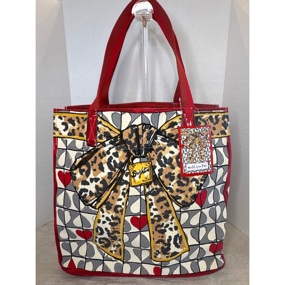 Brighton Wild Love Tote Britney Drumheller Tom Clancy Heart Leopard Bag D30316